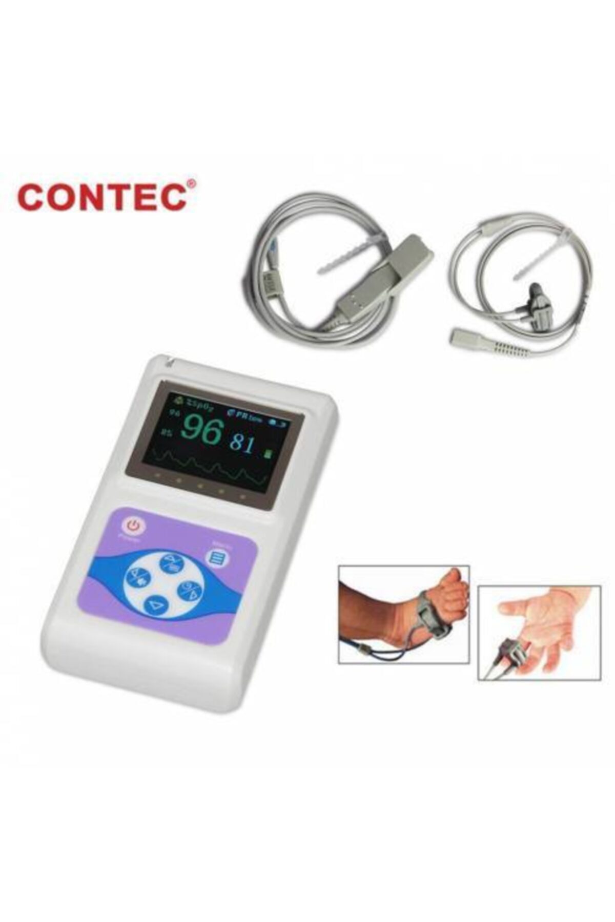 El Tipi Pulse Oksimetre (CMS60D) - Görsel 3